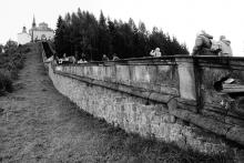 Stoupáme na Homol u Lhot u Potštejna