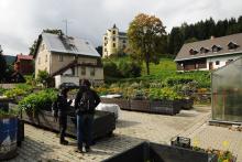 Ženy si prohlíží rostliny