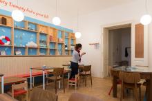 V Humpty Dumpty poočku pozorujeme, co se děje v dětské telocvičně (ne, opravdu to není koutek)