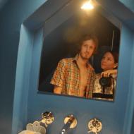 Café Fara - tradiční výroční koupelnová fotografie, tentokrát z Farního pokoje