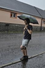 Křimov - čekání na autobus