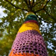 Guerilla Knitting v Lužánkách