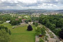 Výhled z rozhledny v Höhenpark Killesberg