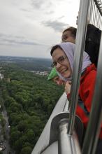 Na Fernsehturm, 150 metrů nad zemí