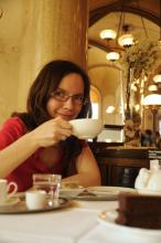 Stylové lustry v Café Central