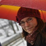 Prší - jedeme do města