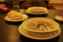 Cibulačka s krutóny