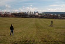 Tom obětavě vyvažuje kompozici