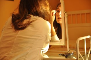 toaletní stolek v penzionu - to se musí využít!