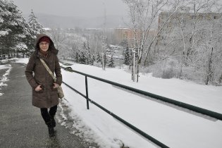 Tradiční zimní ranní cesta na mši