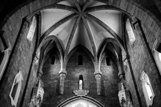 Klenby v bazilice sv. Prokopa jsou tak impozantní, že se tak tak vejdou do záběru