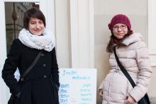 Z dnešní nabídky jsme využili hlavně stolek, židle, a taky teplo