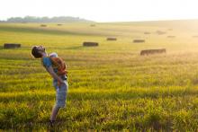 Koupel ve večerním slunci