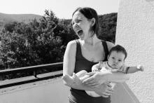 Opalovačka na balkóně