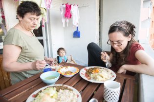 Užíváme si luxusu našeho přifouknutého balkonu