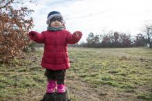 Stoupání na pařez se Verča nemohla nabažit