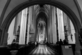 Kostel u sv. Jakuba - sice ještě s lešením, ale konečně znovu otevřen