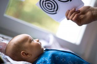 Radovánek se usilovně snaží spočítat obsah černých částí obrazce