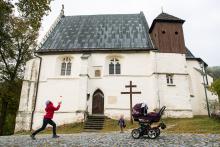 Kostelík ve Svaté Kateřině, na který jsme se chtěli podívat vždy, když jsme jeli kolem, ale nikdy na to nebyl čas