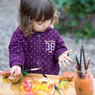 Na dýňových slavnostech v Otevřené zahradě se nám Verča pěkně vybarvila