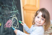 Verunka a její obrázek kytaristy