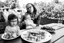 Náš první oběd v restauraci ve čtyřech začínal poněkud nervózně, ale nakonec byli všichni spokojeni