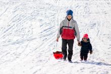 Do kopce zatím pěšky, ale prý nám v Bystrci chystají nějakou lanovku