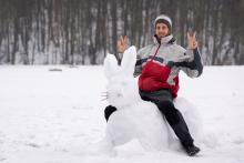 Cestou do údolí jsme narazili na zajímavé sněhové kreace