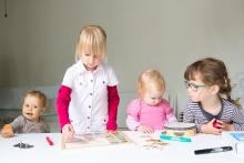 Jediný a vzácný moment, kdy se nám podařilo dostat do záběru všechny čtyři děti