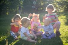 Bublifuková party u nás na hřišti