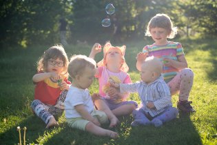 Bublifuková party u nás na hřišti