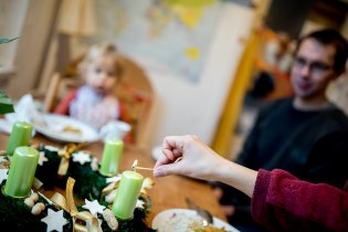 Verunka má stále ráda zelenou, tak máme zelené svíčky :-)