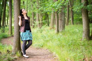 Lenčina nová sukně, a kdybyste to náhodou z dálky nepoznali, tak je posetá foťáky!