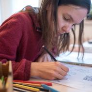 ...Lenka vybarví, a šup na kostelní nástěnku