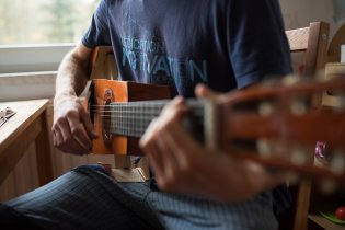 Zkouška "Silent guitar" domácí výroby