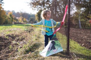 Jiné účastnici drakiády jejího draka useklo nízko letící letadlo, ve srovnání s tím byl tento Radovánkův karambol malicherný :-)