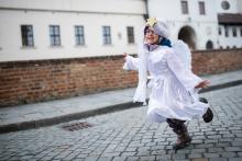 Špilberk nám toho dne připadal jak ledová pevnost, dokonce i pár vloček spadlo