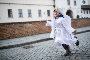 Špilberk nám toho dne připadal jak ledová pevnost, dokonce i pár vloček spadlo