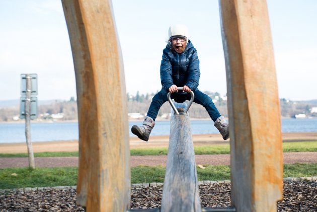 S velkýma skokama, tati!