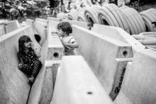 V podhradí vyrostlo dočasné dětské a zcela jistě nelegální dětské hřiště