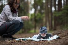 Cestou jsme potkali i jednoho lesního skřítka