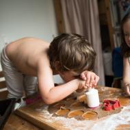 Sušenkovací linka v provozu