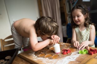 Sušenkovací linka v provozu