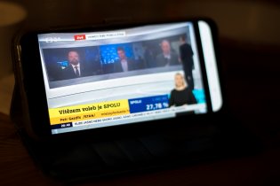 Večer jsme oslavili výsledky voleb