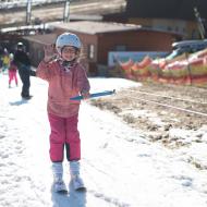 Verunka zdárně zvládla jízdu na vleku