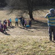 Z hřiště jsme mohli pozorovat zimní olympiádu našich skautek