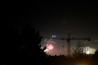 Půlnoc z balkonu dětské nemocnice v Brně