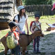 Archeokoza v archeoskanzenu Modrá