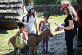 Archeokoza v archeoskanzenu Modrá