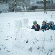 Po roce jsme si opět postavili "kavárnu", ve které jsme následně posvačili